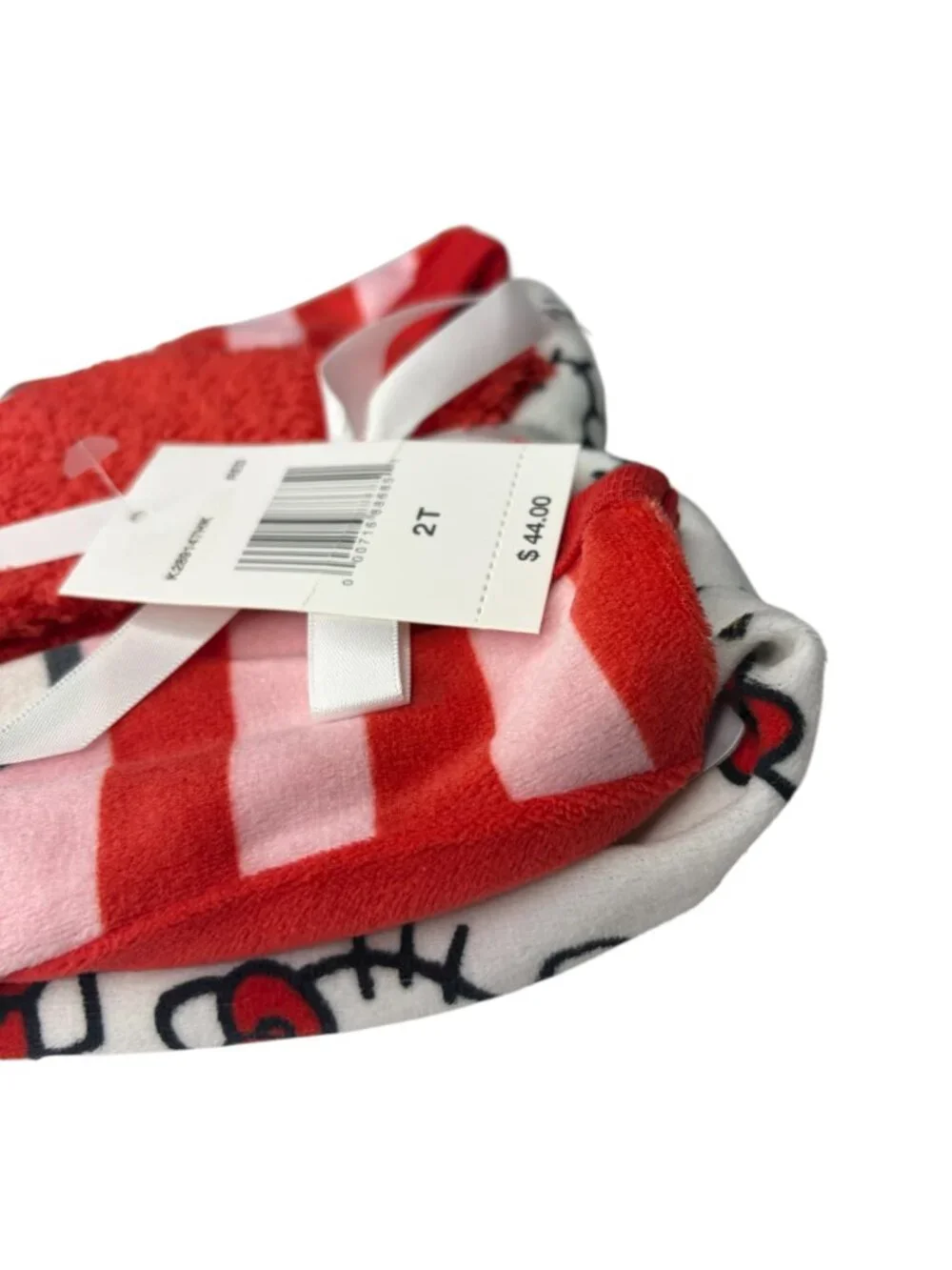 Hello Kitty Sleepwear Set with Cozy Socks Pajama Top and Pants Red and White